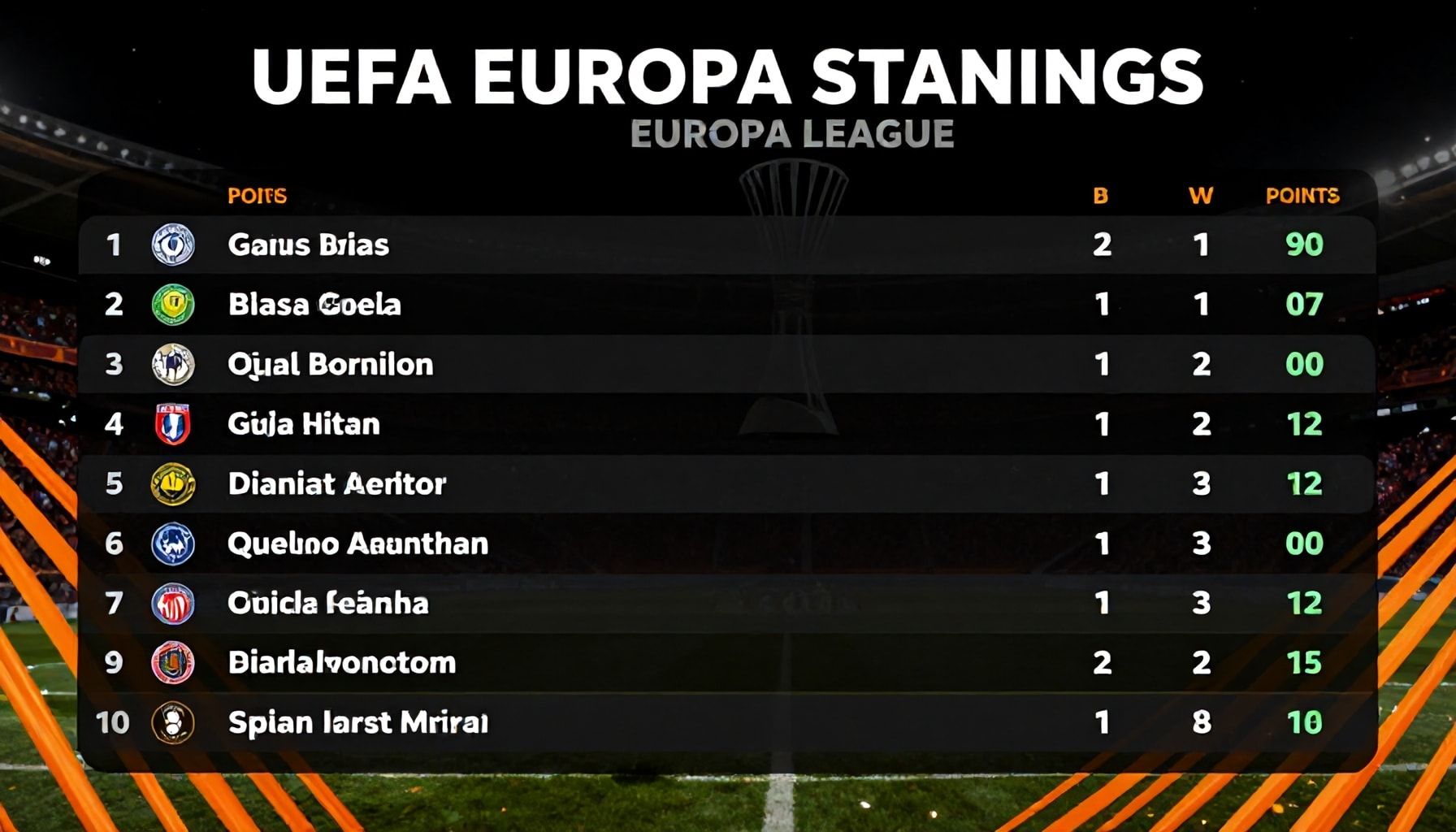 UEFA Avrupa Ligi puan durumu: Takımların durumunu kontrol edin" için 6 subheading:*