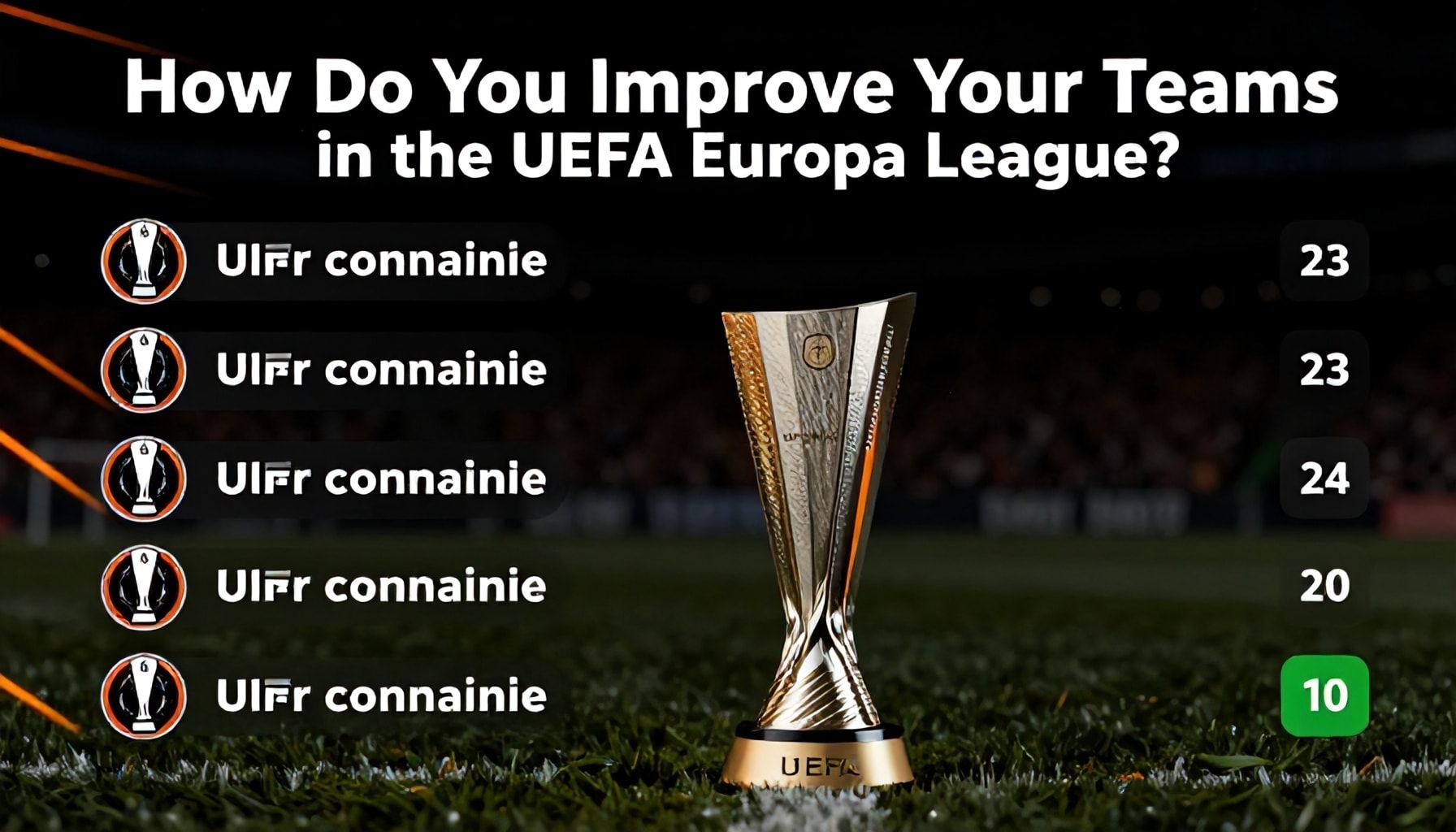 UEFA Avrupa Ligi'nde şampiyonluk hedefleyin ve takımlarınızı geliştirin 5 UEFA Avrupa Ligi'nde Takımlarınızı Nasıl Geliştirirsiniz?*