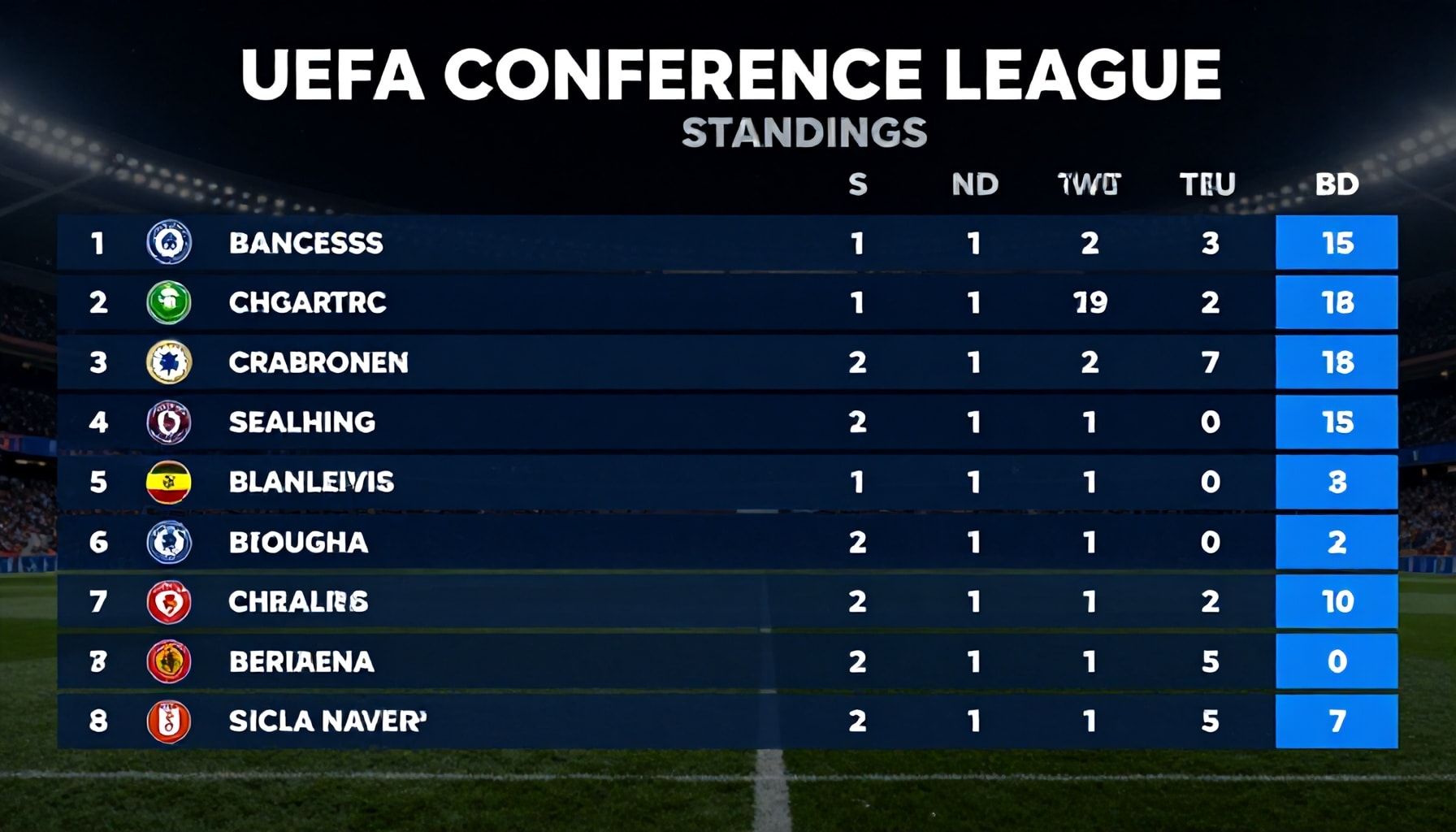 UEFA Konferans Ligi'nde Puan Durumu Nasıl Okunur?*