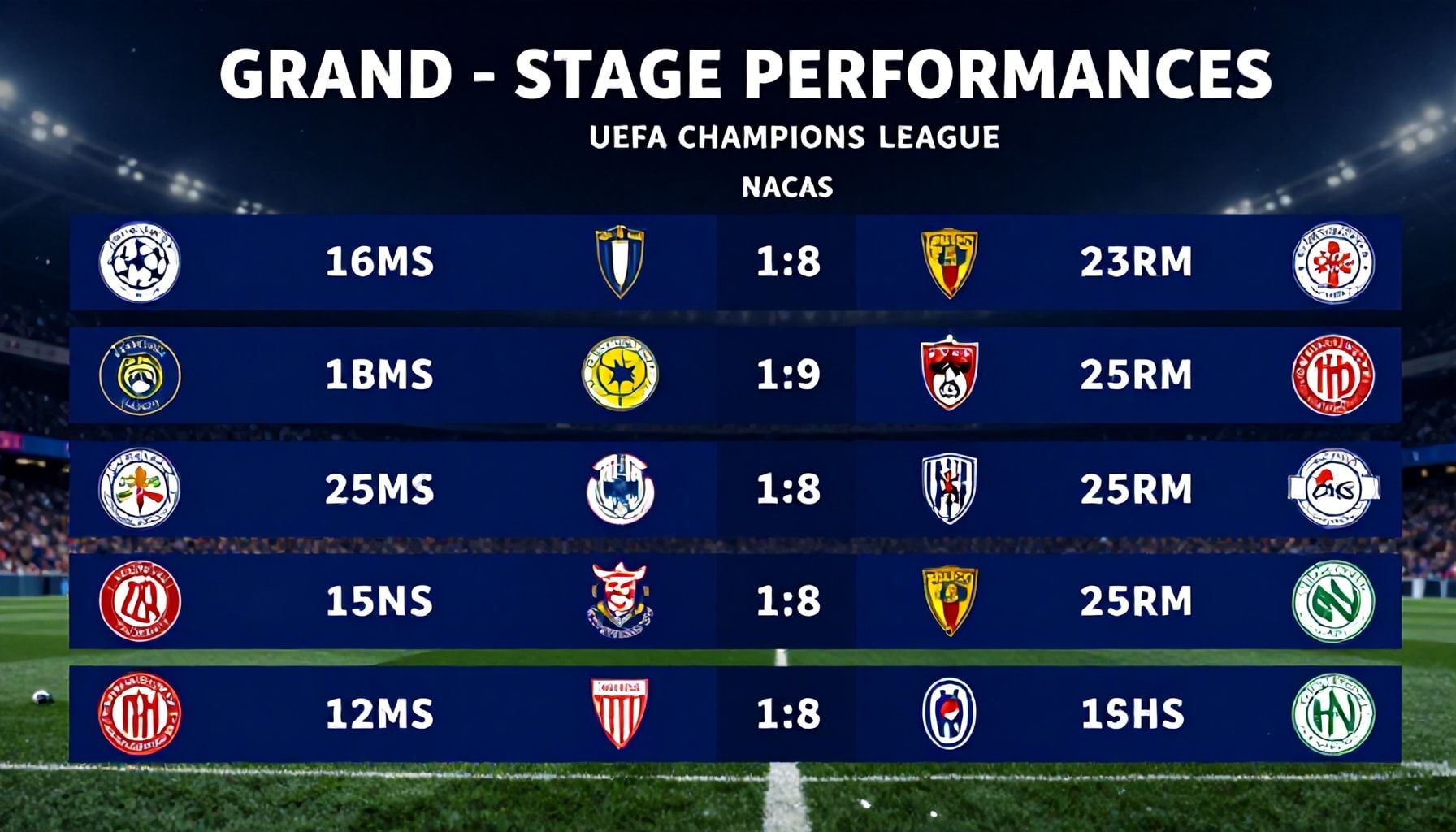 UEFA Şampiyonlar Ligi maçları: Takımların Büyük Sahne Performansları*