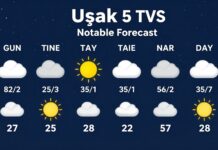 Uşak Hava Durumu: Bugün ve Gelecek 5 Günün Dikkate Değer Öngörüleri