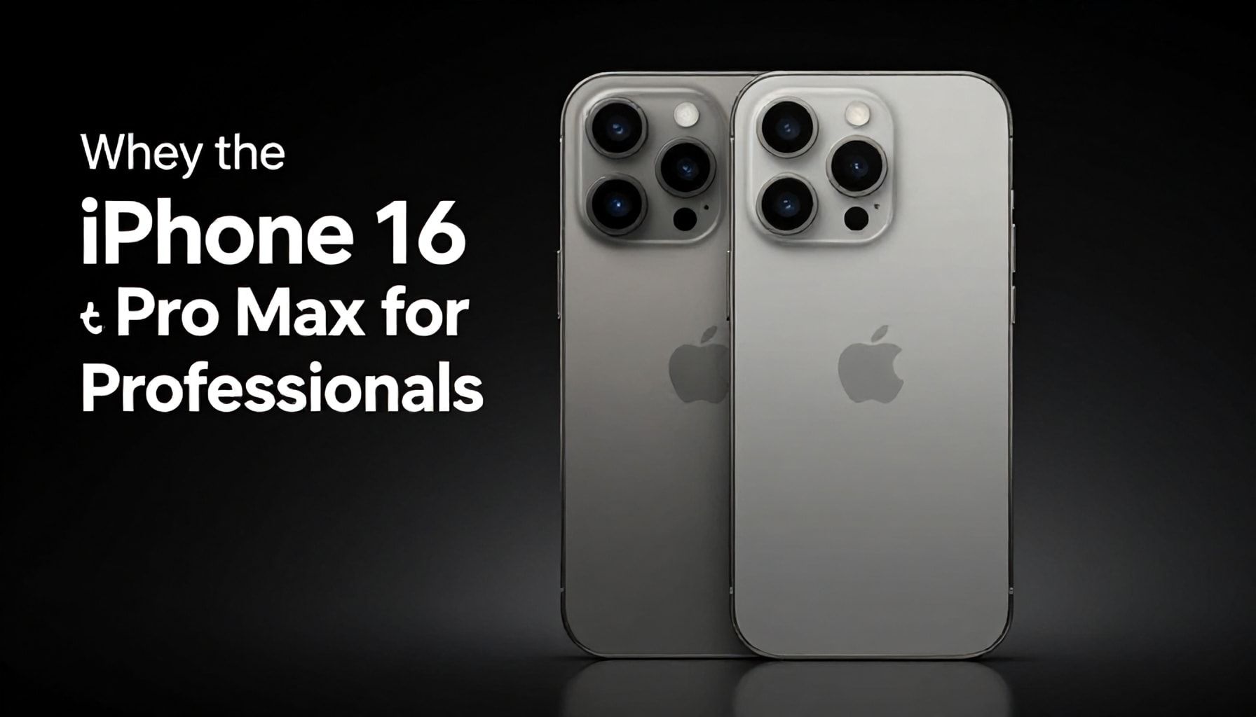 Why iPhone 16 Pro Max, Profesyoneller İçin En İyi Seçimdir*