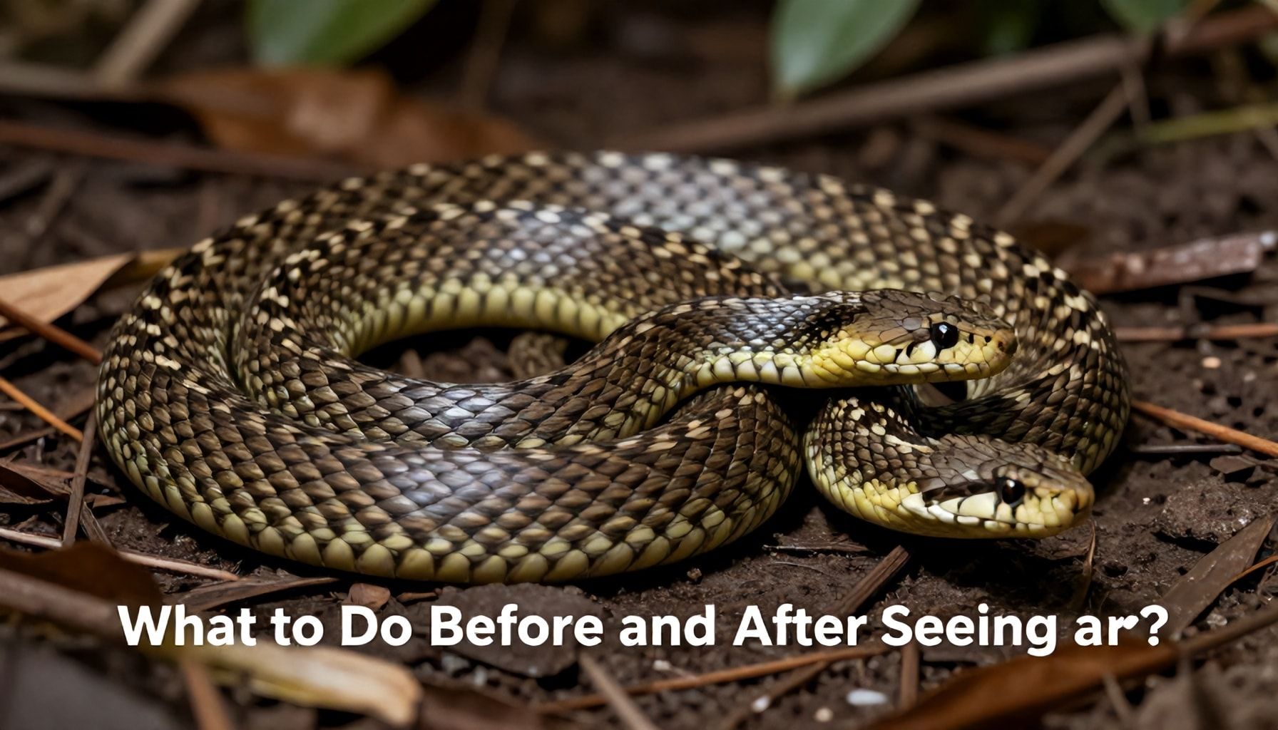 Yılan Görmekten Önce ve Sonra: Ne Yapmalısınız?*