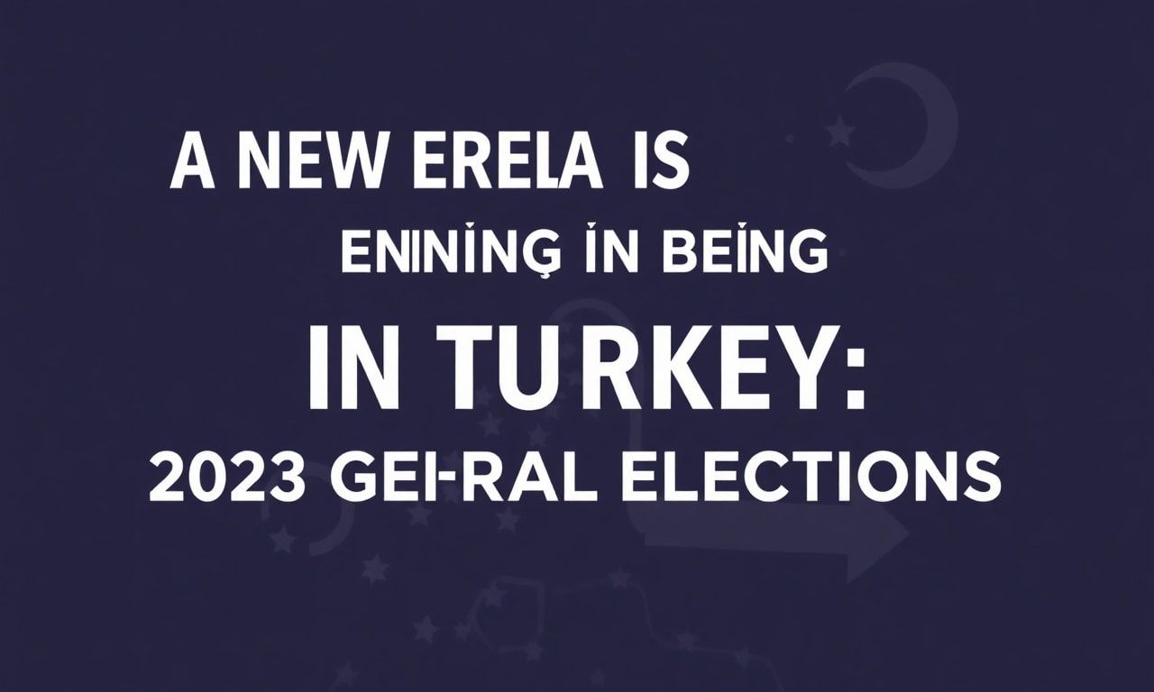 Türkiye'de Yeni Bir Dönem Başlıyor: 2023 Genel Seçimleri